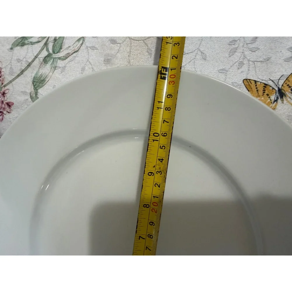 Pottery Barn Great White Charger Plates Set of 2 White Porcelain 12 Inch Round